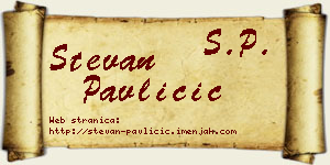 Stevan Pavličić vizit kartica